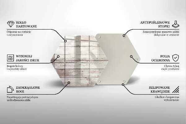 Tagliere in vetro Vecchie tavole di legno