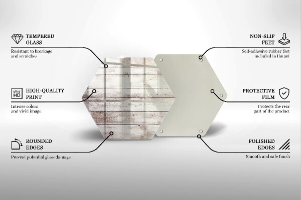 Tagliere in vetro Vecchie tavole di legno