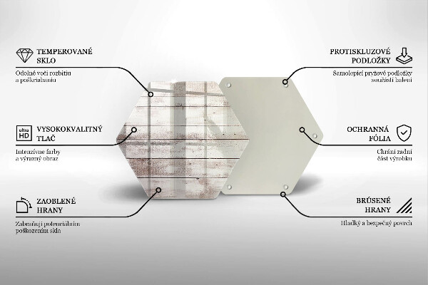 Tagliere in vetro Vecchie tavole di legno