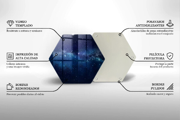 Tagliere in vetro Spazio e stelle