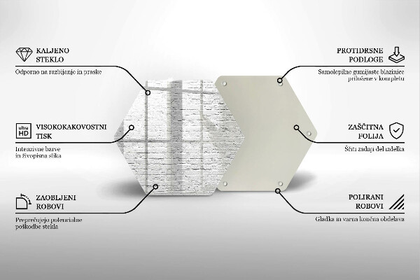 Tagliere in vetro Muro di mattoni