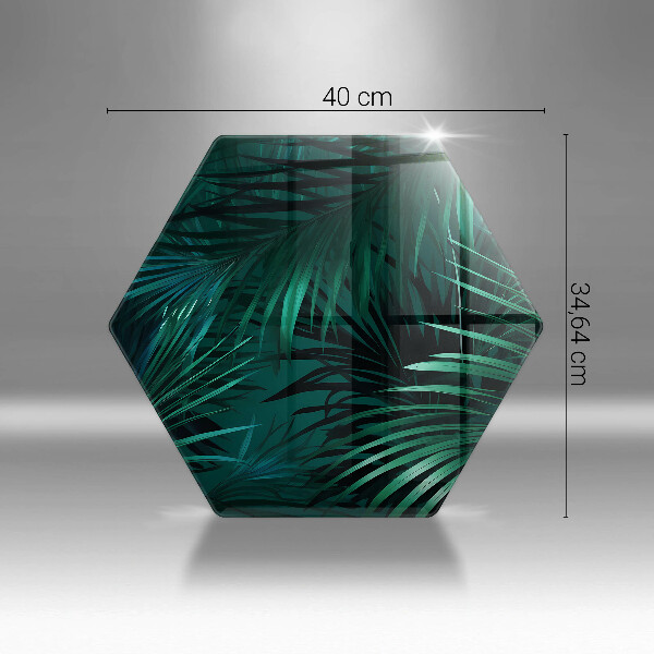 Tagliere in vetro temperato Foglie selvagge della giungla