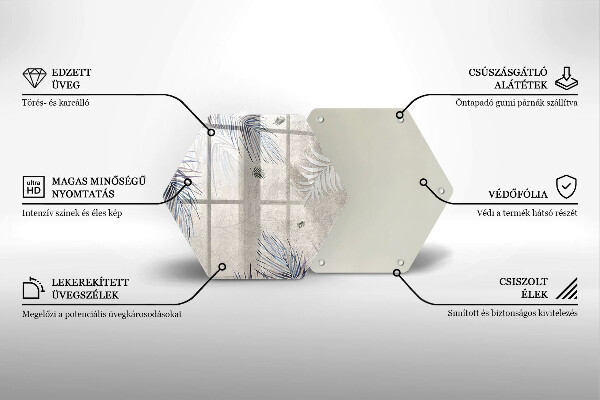 Tagliere in vetro temperato Foglie sottili