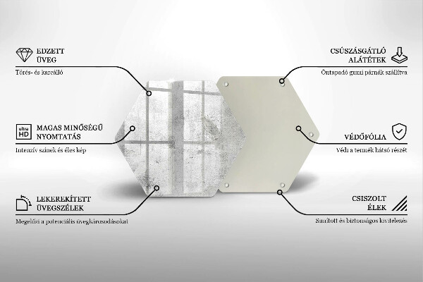 Tagliere in vetro temperato Struttura concreta