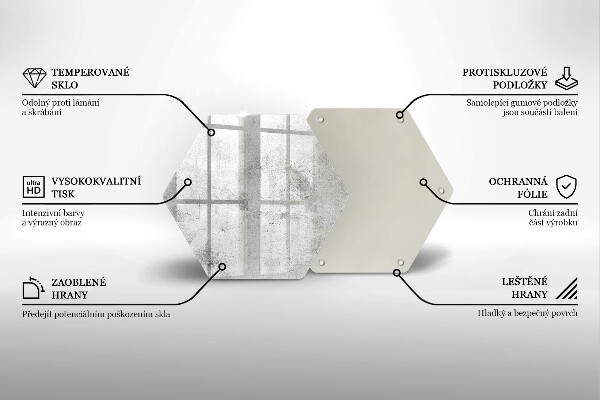 Tagliere in vetro temperato Struttura concreta