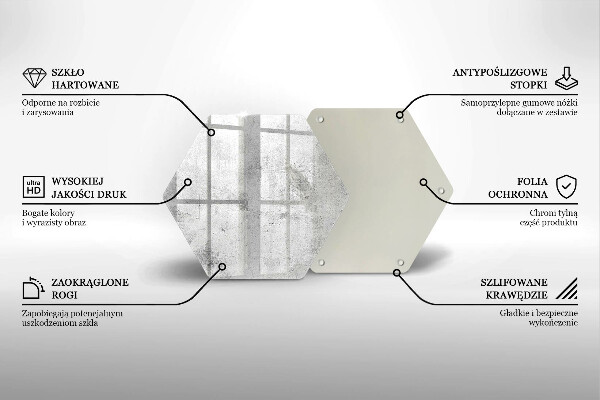 Tagliere in vetro temperato Struttura concreta