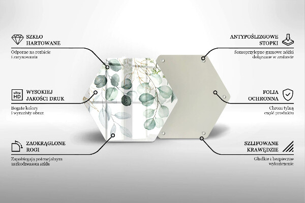 Tagliere in vetro Piante dipinte