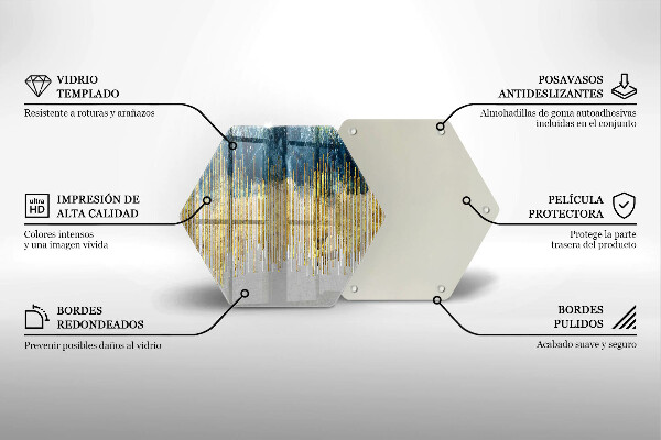 Tagliere in vetro Astrazione del designer