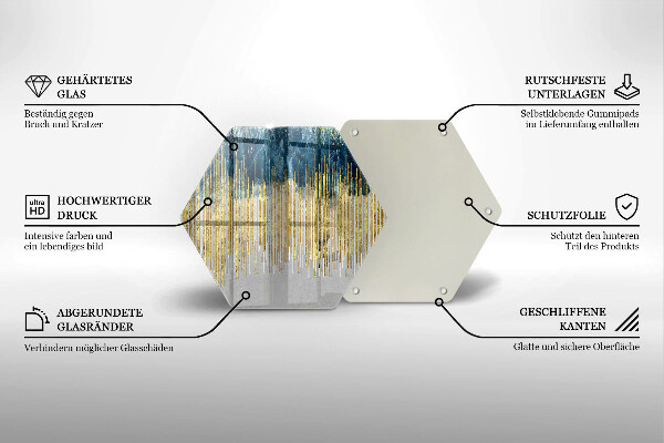 Tagliere in vetro Astrazione del designer