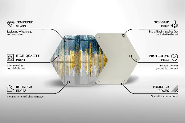 Tagliere in vetro Astrazione del designer