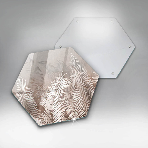 Tagliere in vetro Foglie di vegetazione boho