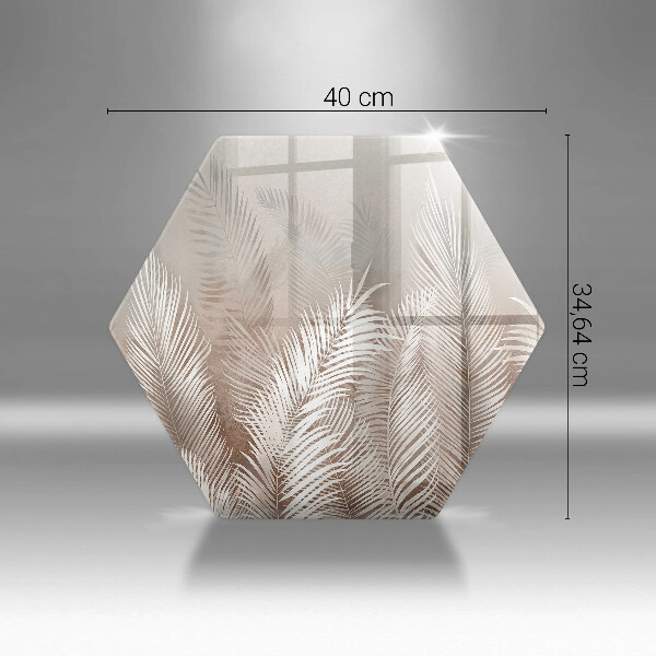 Tagliere in vetro Foglie di vegetazione boho