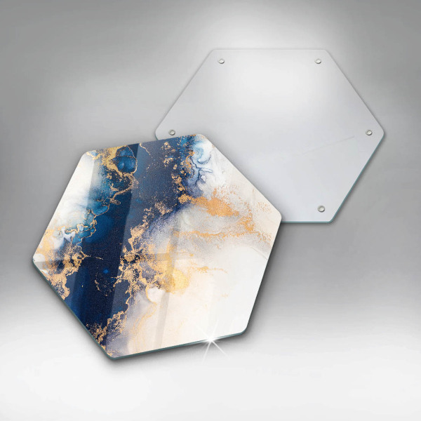 Tagliere in vetro Astrazione con il blu