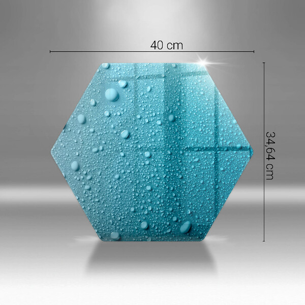 Tagliere in vetro Gocce d'acqua