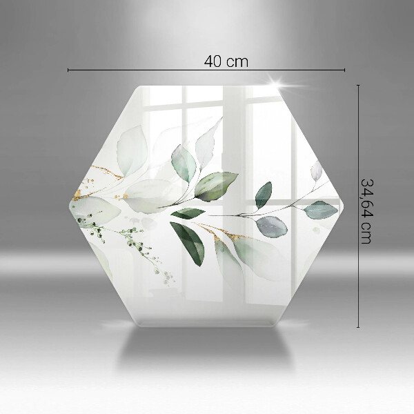 Tagliere in vetro Foglie ad acquerello