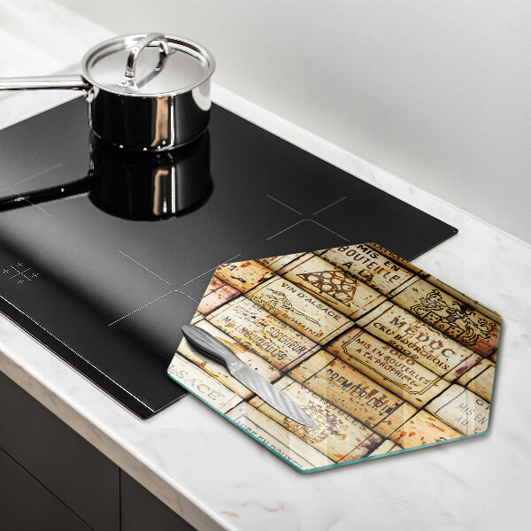 Tagliere in vetro Vecchi tappi per vino