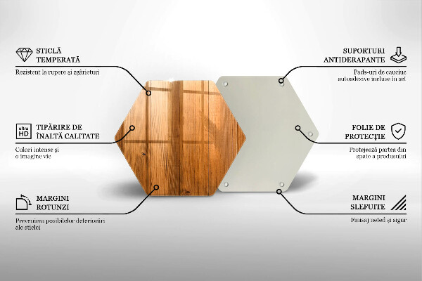 Tagliere in vetro Tavole di legno
