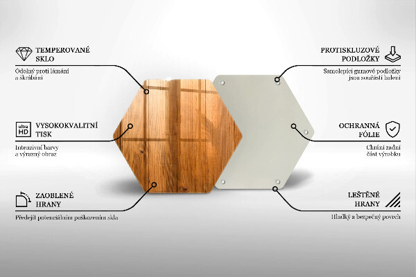 Tagliere in vetro Tavole di legno