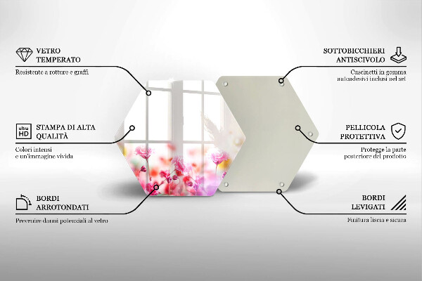 Tagliere in vetro Prato fiorito
