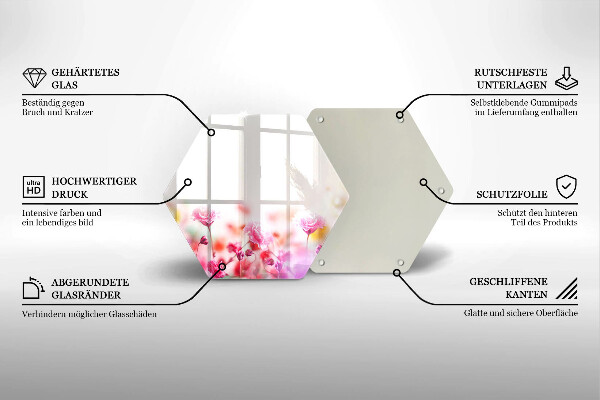 Tagliere in vetro Prato fiorito