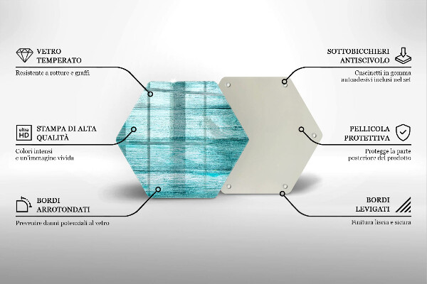 Tagliere in vetro Tavole in legno d'epoca