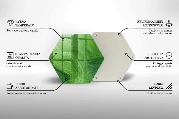 Tagliere in vetro Trama astratta