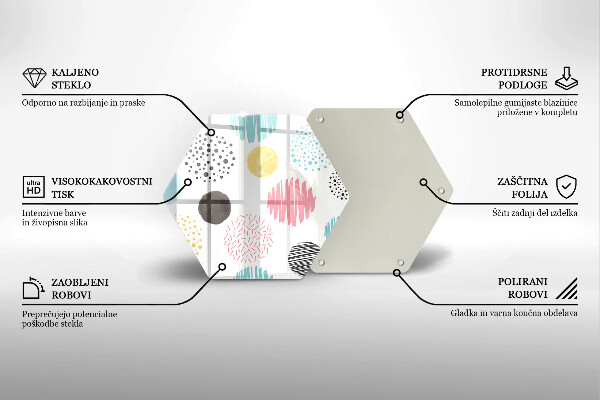 Tagliere in vetro Forme dipinte
