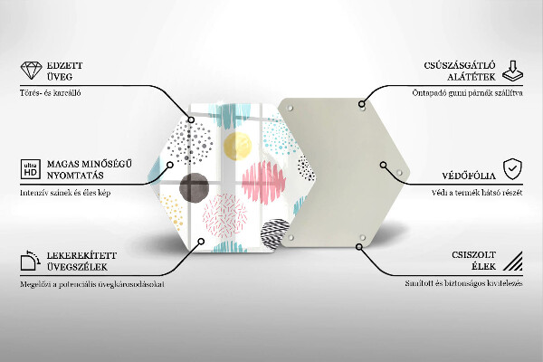 Tagliere in vetro Forme dipinte