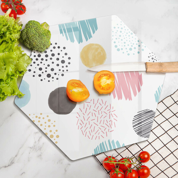 Tagliere in vetro Forme dipinte