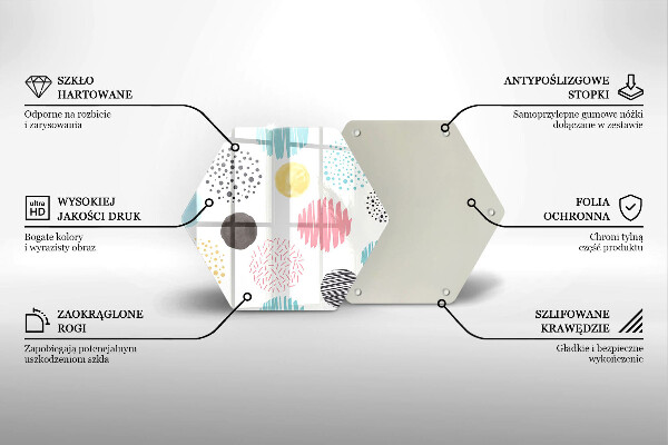 Tagliere in vetro Forme dipinte