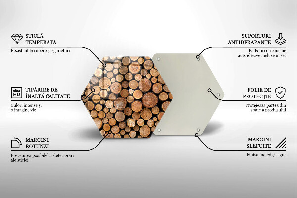 Tagliere in vetro Tronchi d'albero