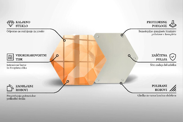 Tagliere in vetro Sfondo geometrico
