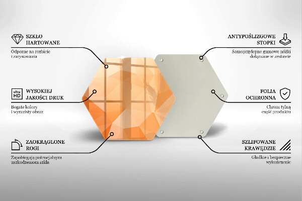 Tagliere in vetro Sfondo geometrico