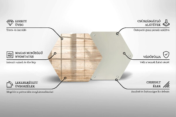 Tagliere in vetro Tavole di legno