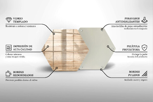 Tagliere in vetro Tavole di legno