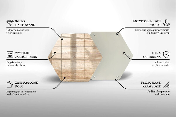Tagliere in vetro Tavole di legno
