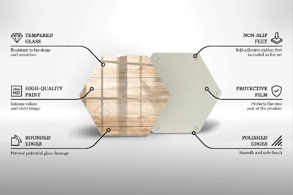 Tagliere in vetro Tavole di legno