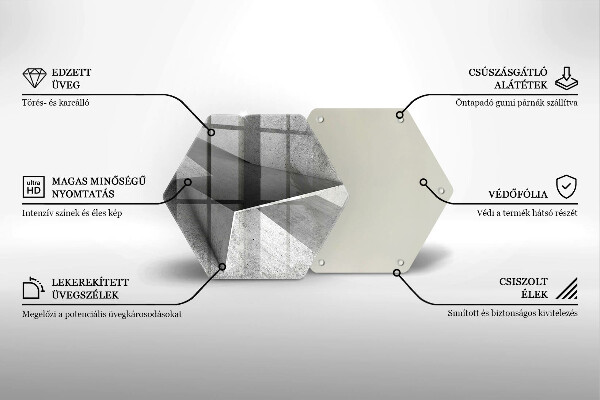 Tagliere in vetro Astrazione concreta