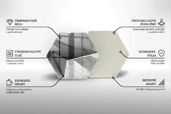Tagliere in vetro Astrazione concreta
