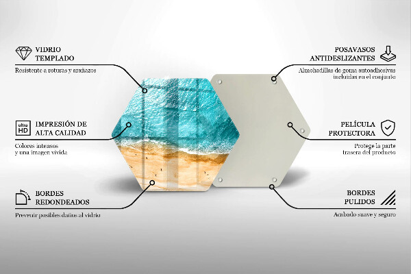 Tagliere in vetro Riva della spiaggia e mare