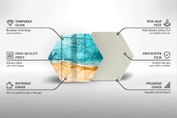 Tagliere in vetro Riva della spiaggia e mare