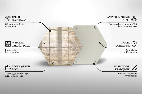 Tagliere in vetro Tavole di legno