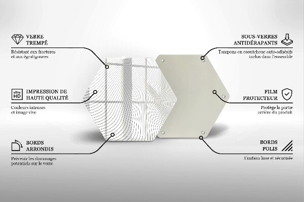 Tagliere in vetro Modello di linee moderne