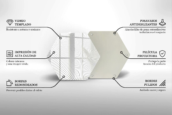 Tagliere in vetro Modello di linee moderne