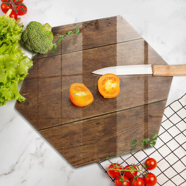 Tagliere in vetro Tavole e foglie di legno