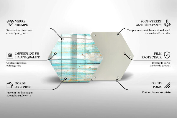 Tagliere in vetro Tavole in legno d'epoca