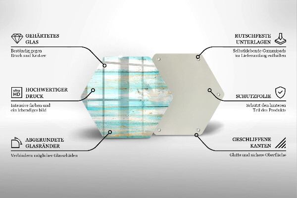 Tagliere in vetro Tavole in legno d'epoca