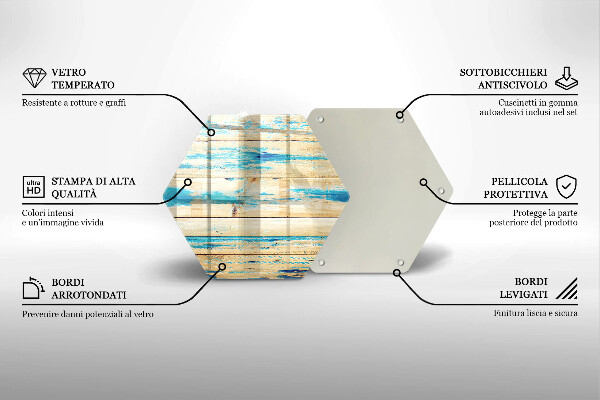 Tagliere in vetro Tavole di legno retrò