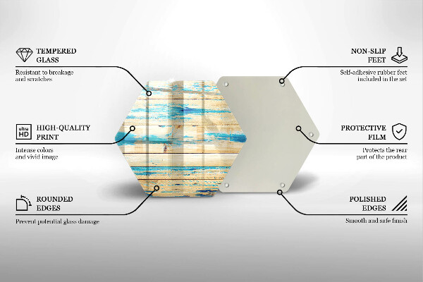 Tagliere in vetro Tavole di legno retrò