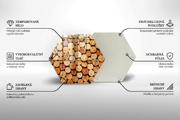 Tagliere in vetro Modello di tappi per vino